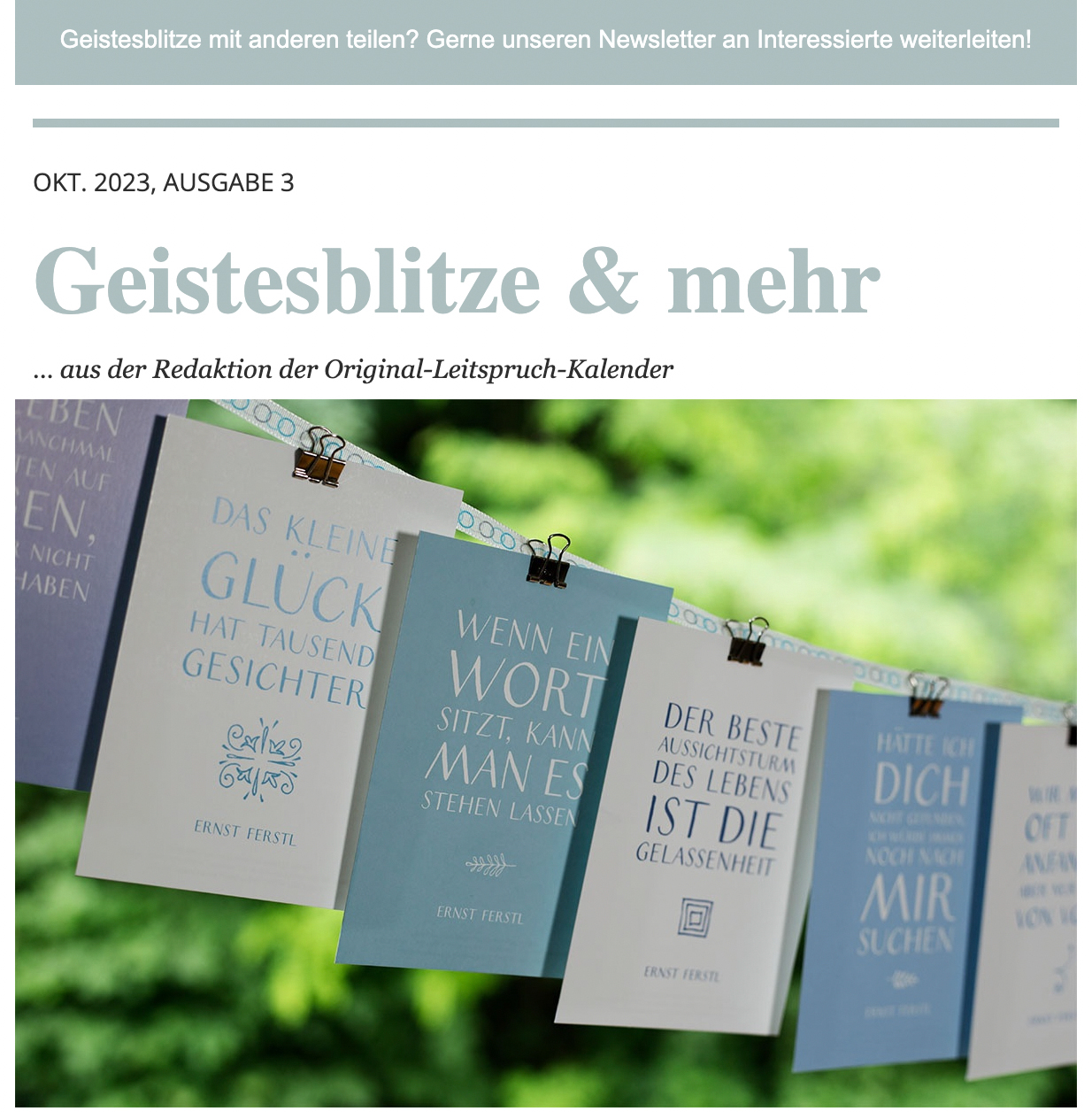 Newsletter Archiv 12.10.23